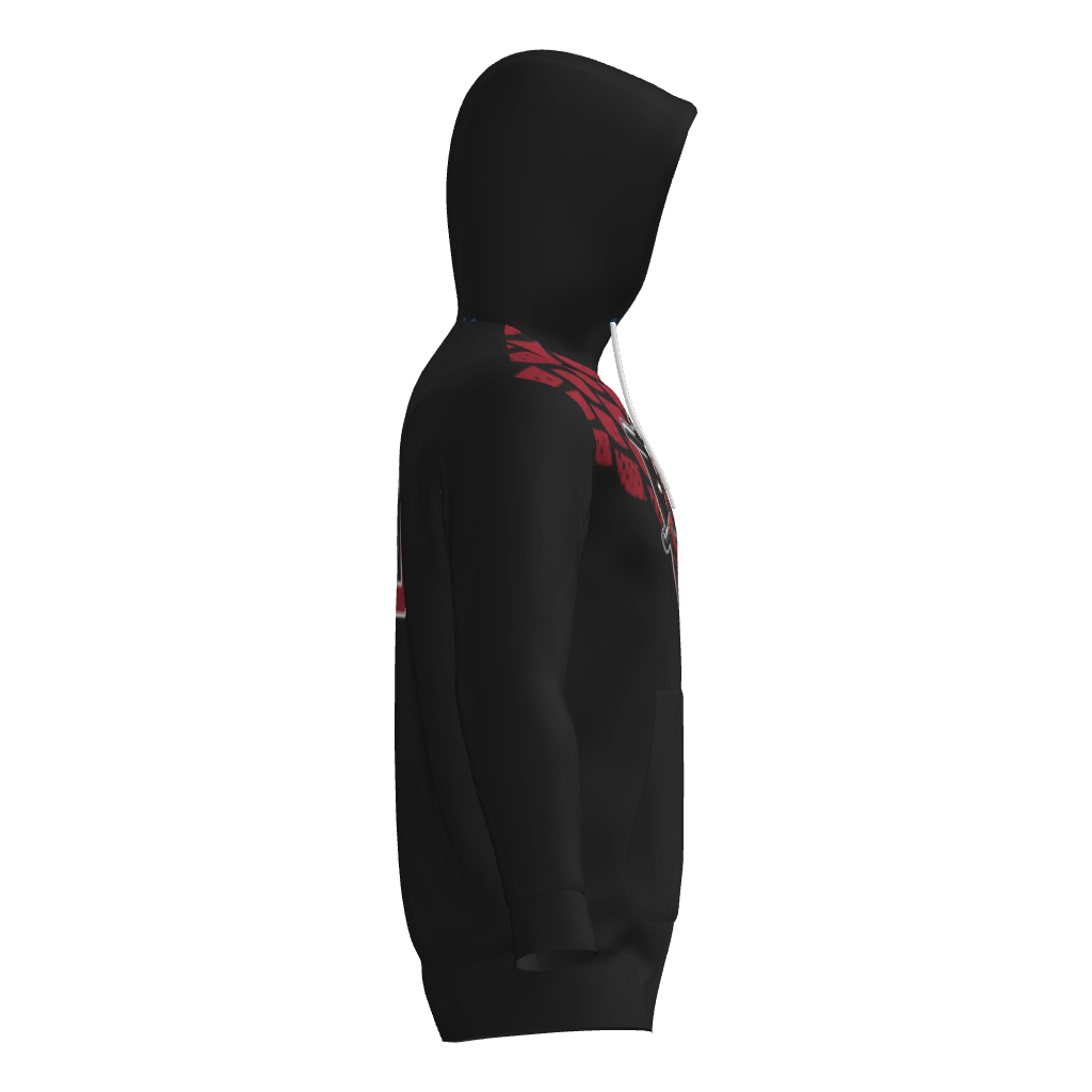 Lone Star Vipers Sublimated Fleece Player Hoodie - Black/Scarlet