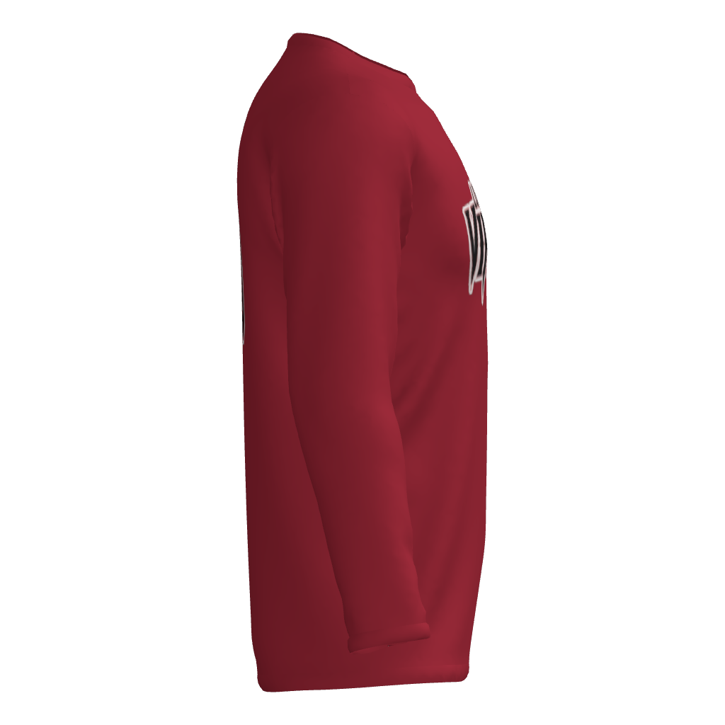 Lone Star Vipers Long Sleeve Dri-Gear Sublimated T-Shirt - Scarlet