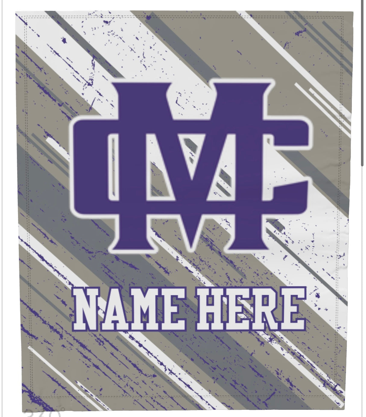 Maryville Christian Microfleece Blanket - MCS Logo W/Splatter (50" W X 60" L)