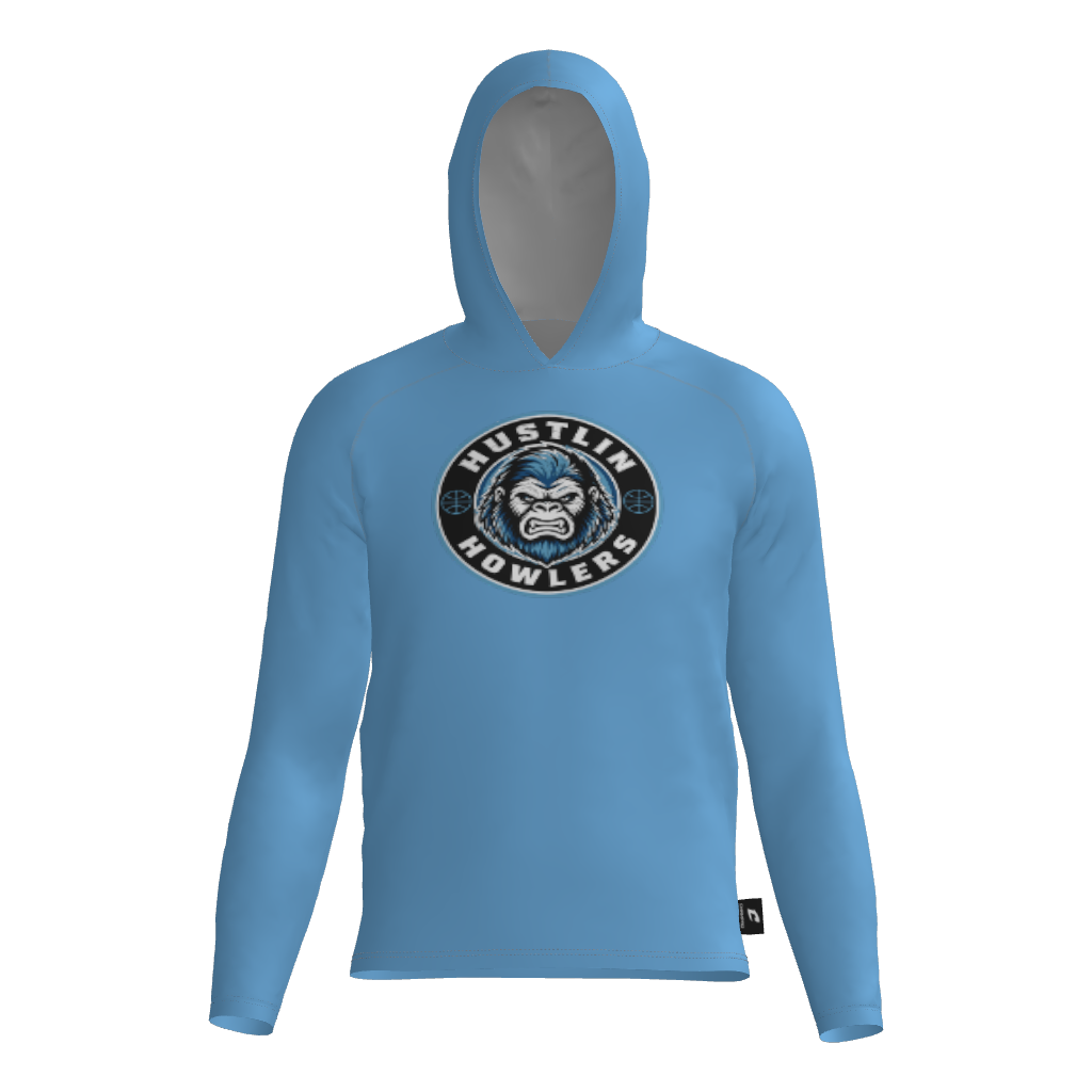 Hustlin' Howlers DTF Long Sleeve Dri Gear T-Shirt Hoodie