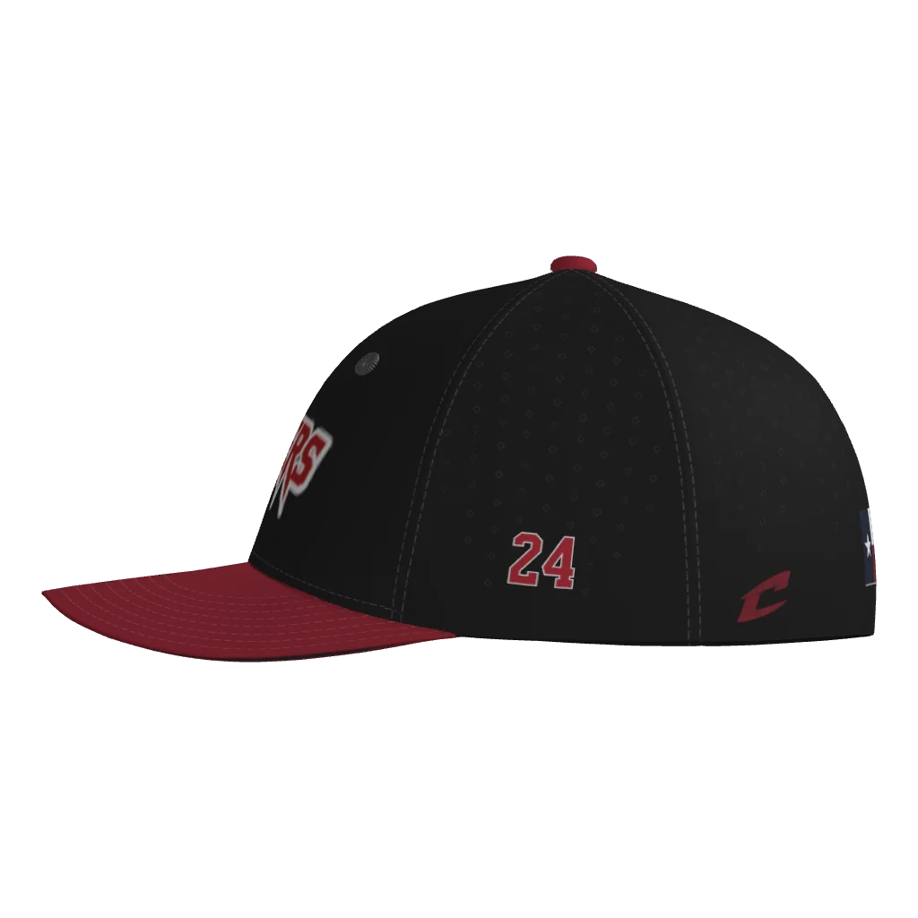 Lone Star Vipers Ultima Fitted Game Cap - Black/Red