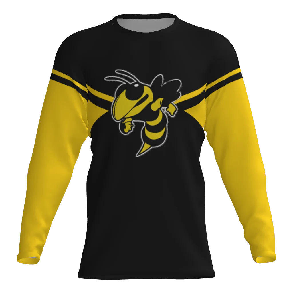 Yellow Jackets Player Long Sleeve Dri-Gear Sublimated Tee Shirt