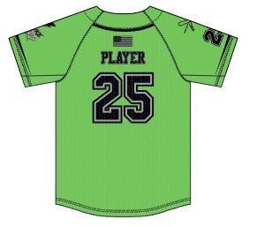 Bower Lightning Full Button Pro Neck Short Sleeve Fitted Game Jersey