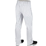 Champro Triple Crown 2.0 Open Bottom Pinstripe Pant - White W/Black Stripe