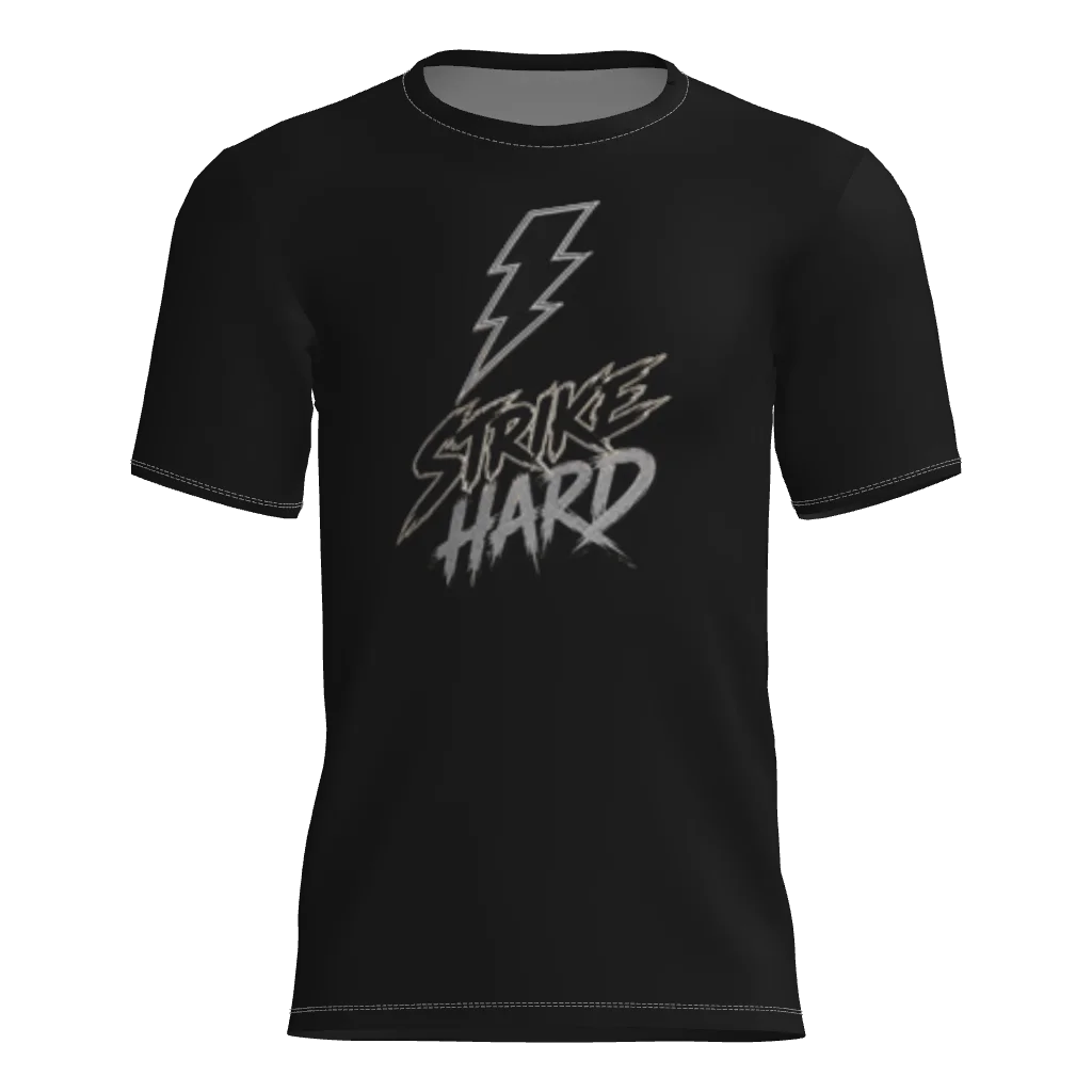 Bower Lightning Black Short Sleeve Dri-Gear DTF Tee Shirt - Strike Hard