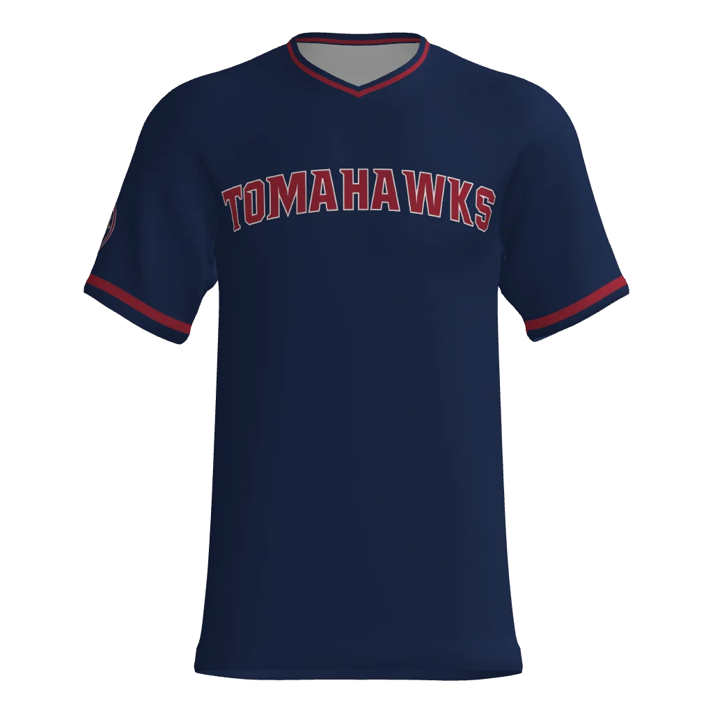Tomahawks V-Neck Game Jersey - Navy