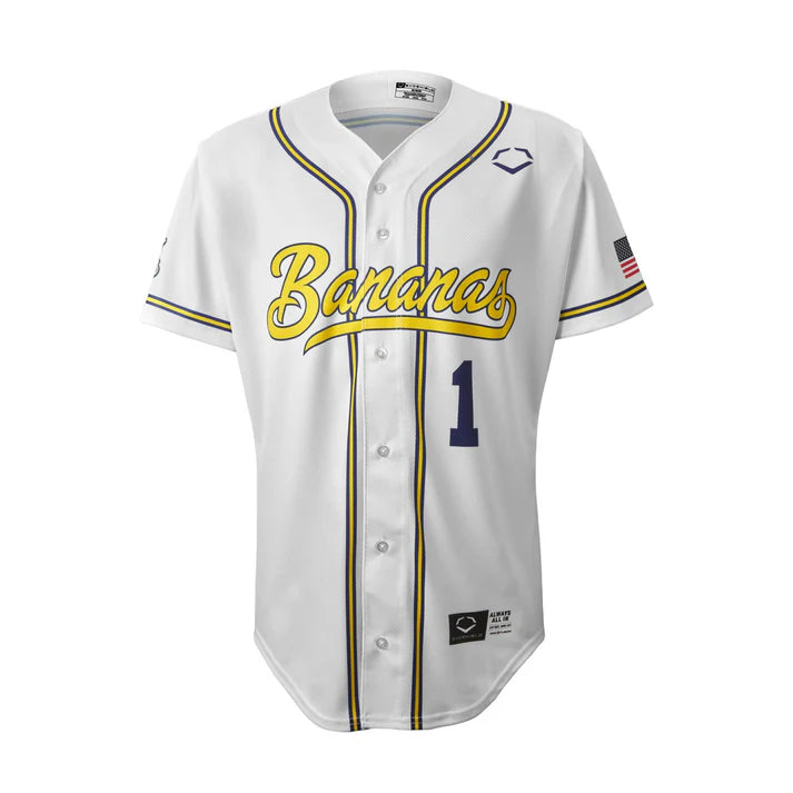 New EvoShield Savannah Bananas Jersey - White