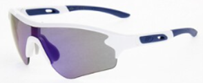 Rawlings Adult Sunglasses White & Blue W/ Blue Mirror
