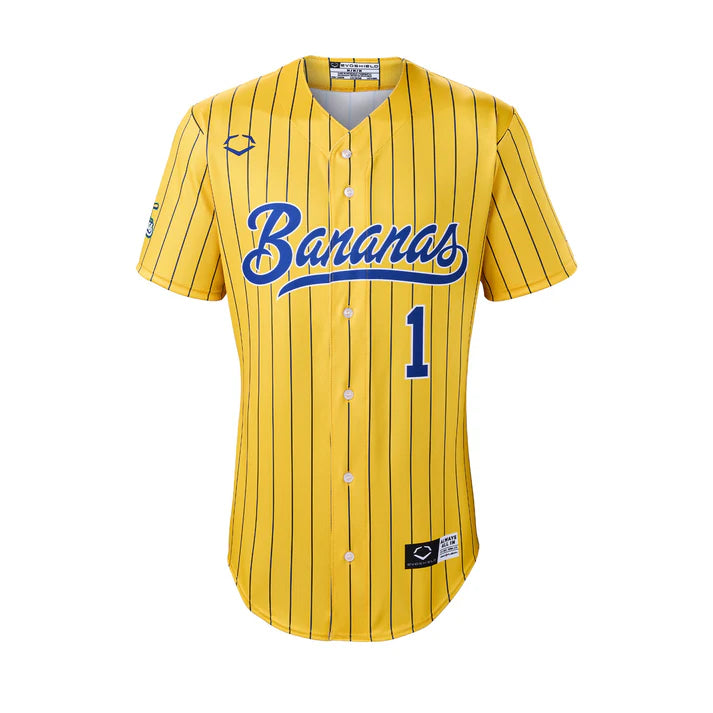 New Youth EvoShield Savannah Bananas BBCL Jersey - Pinstripe