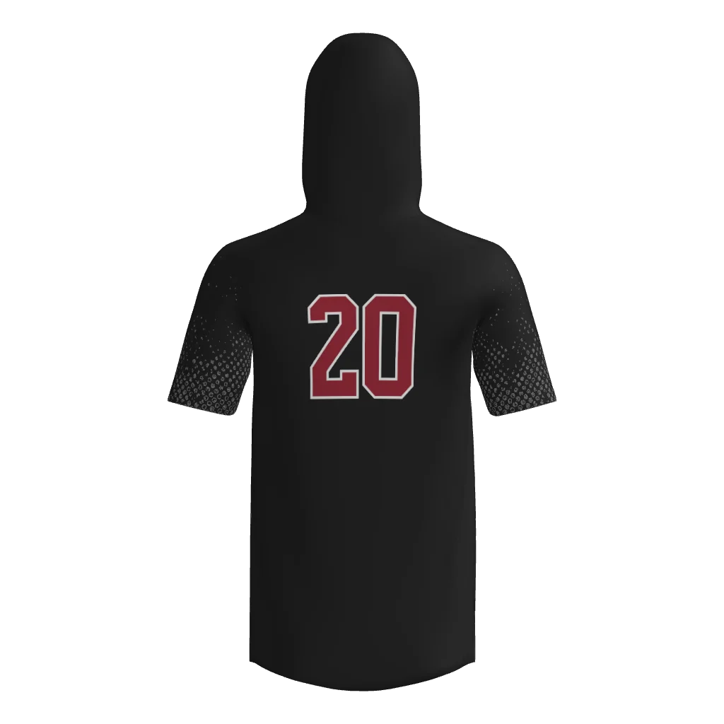 Long Star Vipers Short Sleeve Sublimated Hoodie - Black