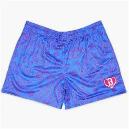 New Baseball Lifestyle 101 Youth Paisley Shorts - Blue/Pink