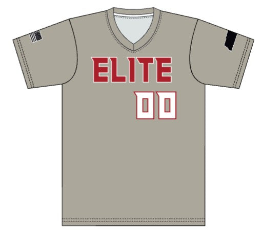 Elite 12u V-Neck Game Jersey - Grey