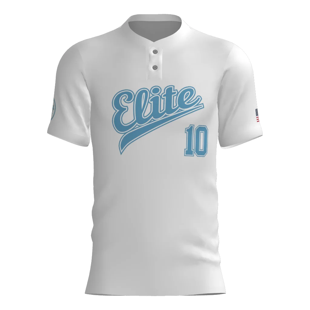 Tristar Elite 9u 2-Button Game Jersey - White