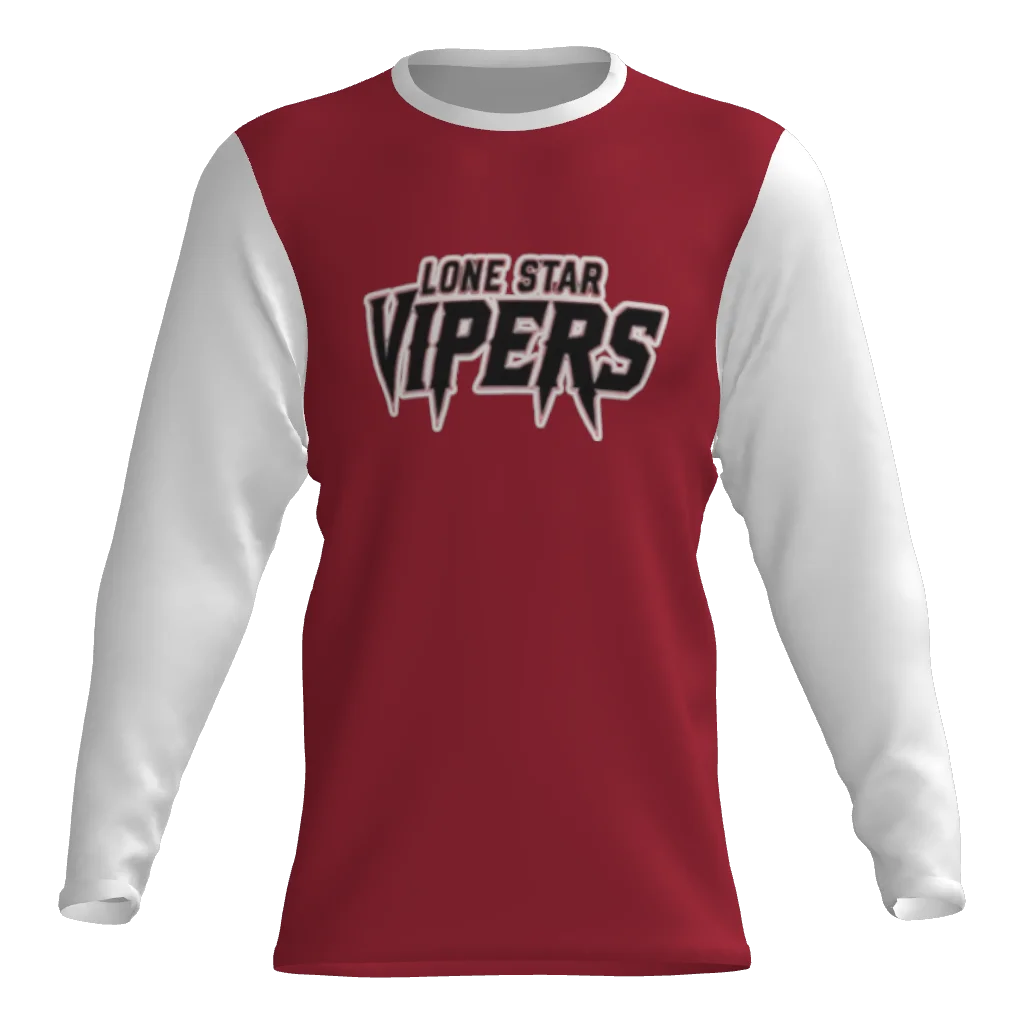 Lone Star Vipers Long Sleeve Dri-Gear Sublimated T-Shirt