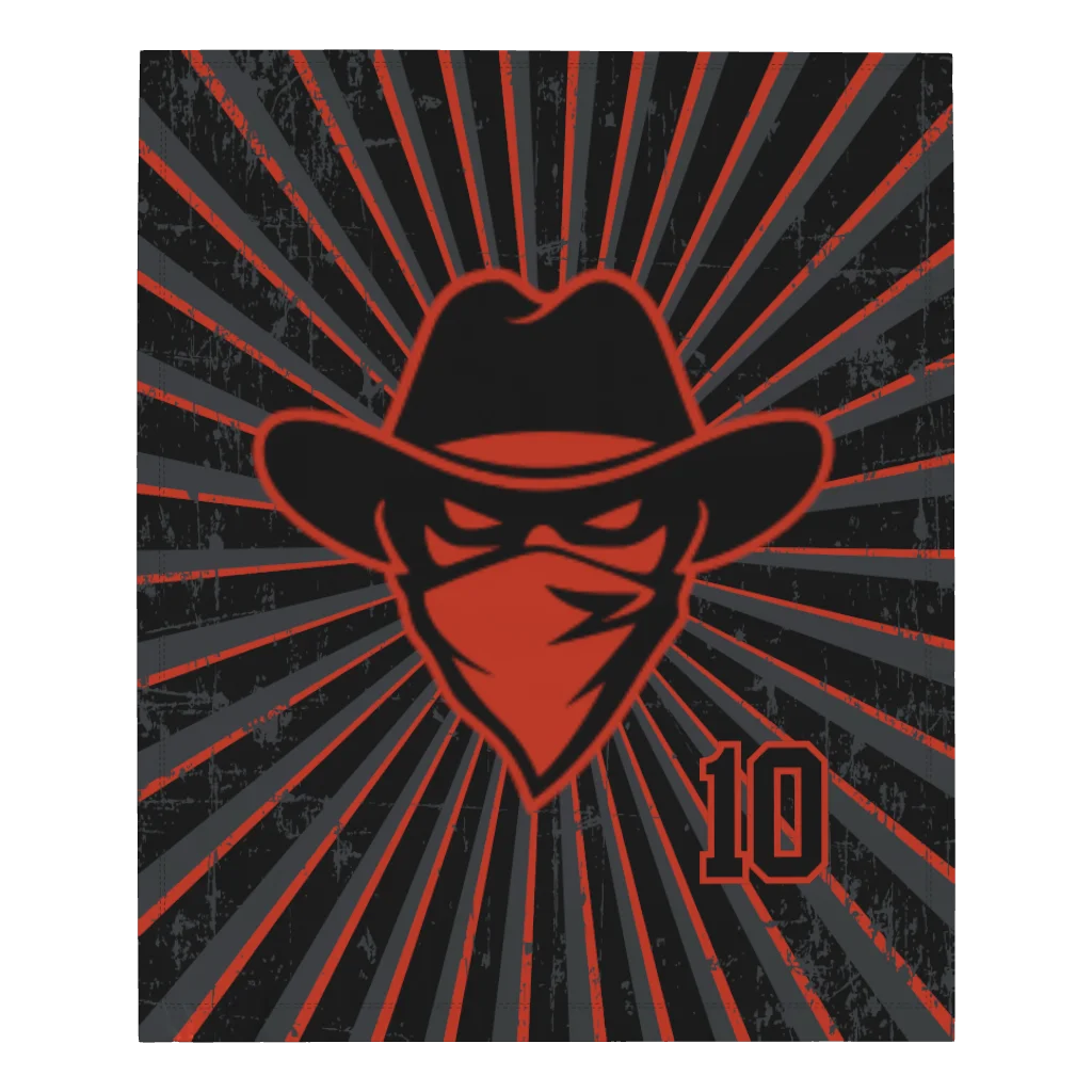 Outlaws Microfleece Blanket - 50" W X 60" L - With Name or Number