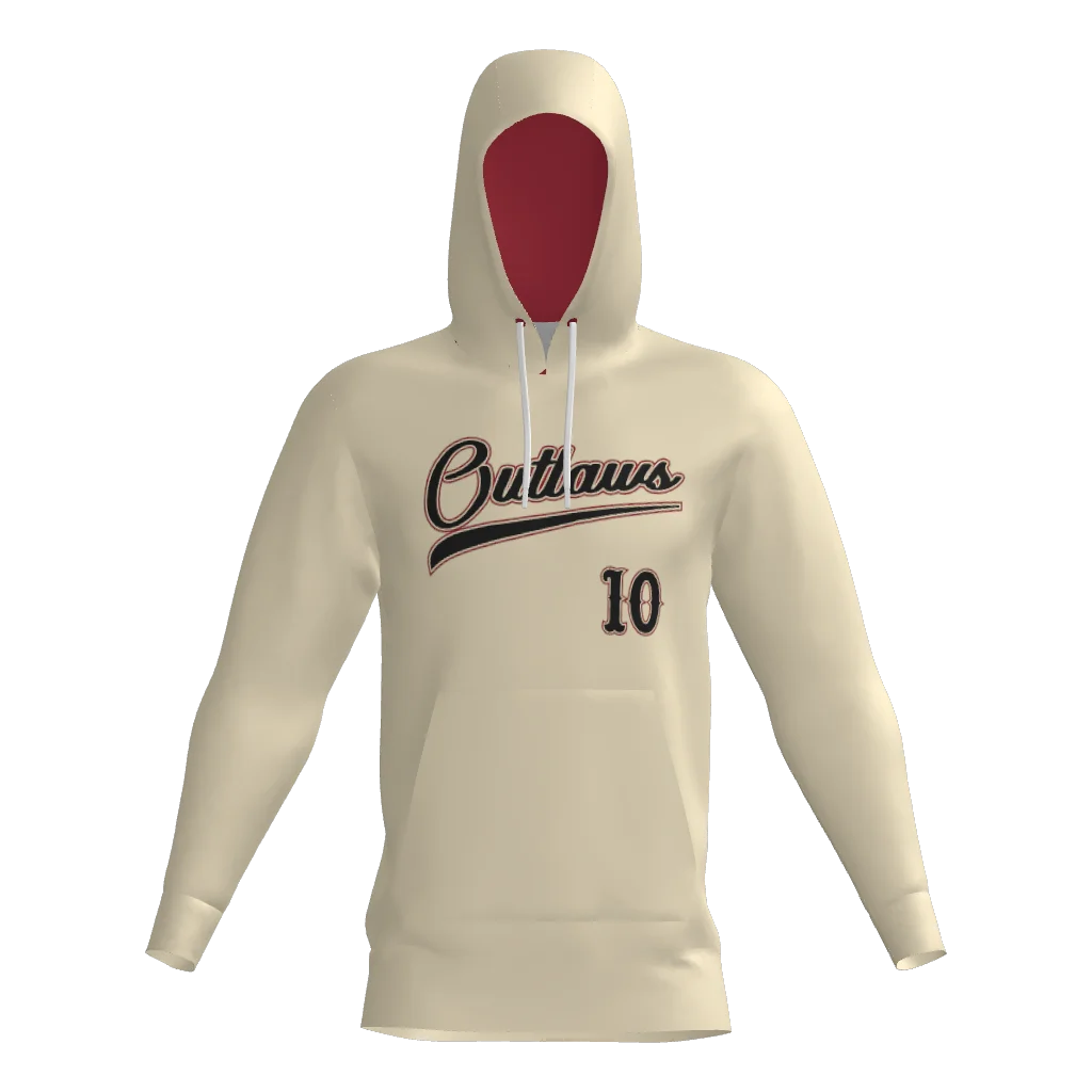 Outlaws Sublimated Fleece Hoodie W/ Number