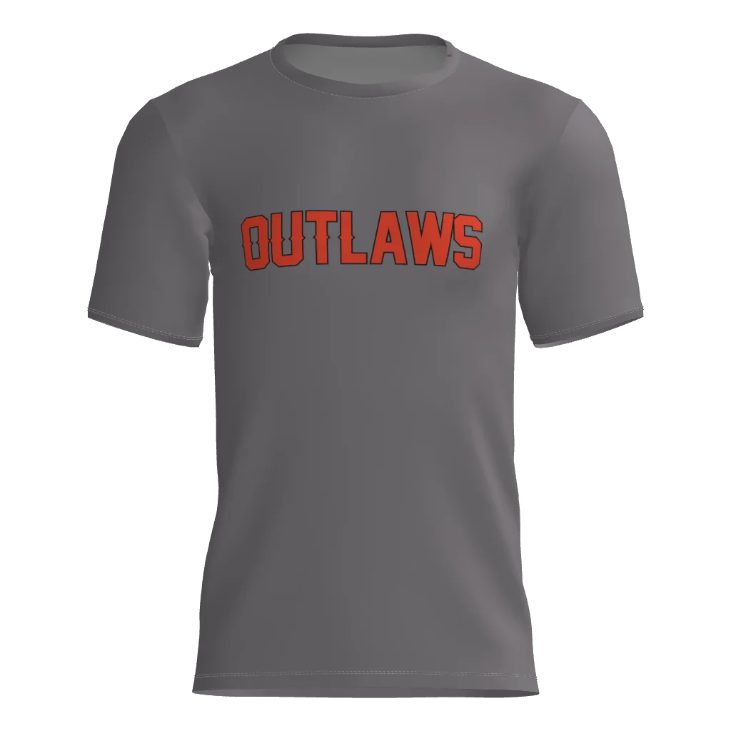 Outlaws Short Sleeve Dri-Gear DTF Tee Shirt W/ Name & Number