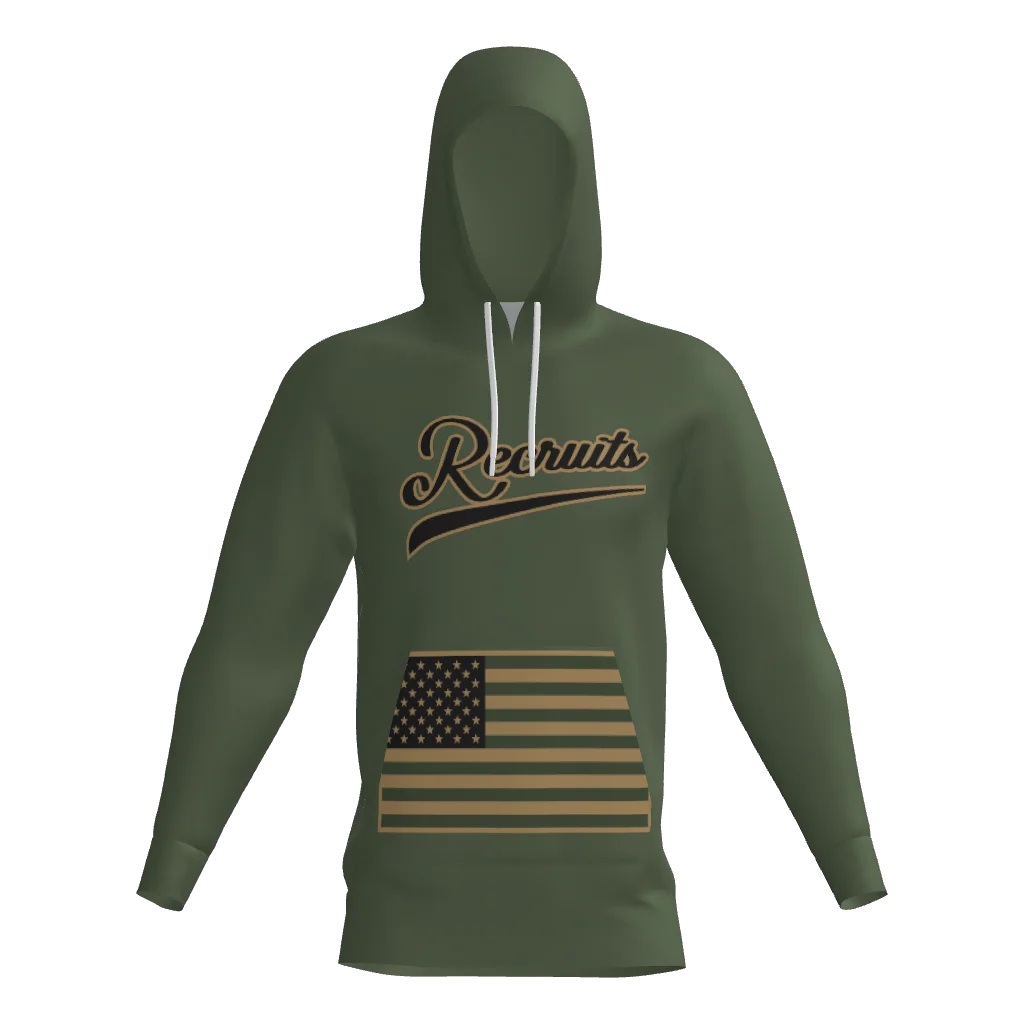 Recruits Sublimated Fleece Hoodie W/ Number