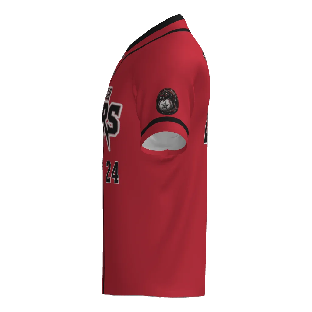 Lone Star Vipers 2-Button Game Jersey - Red
