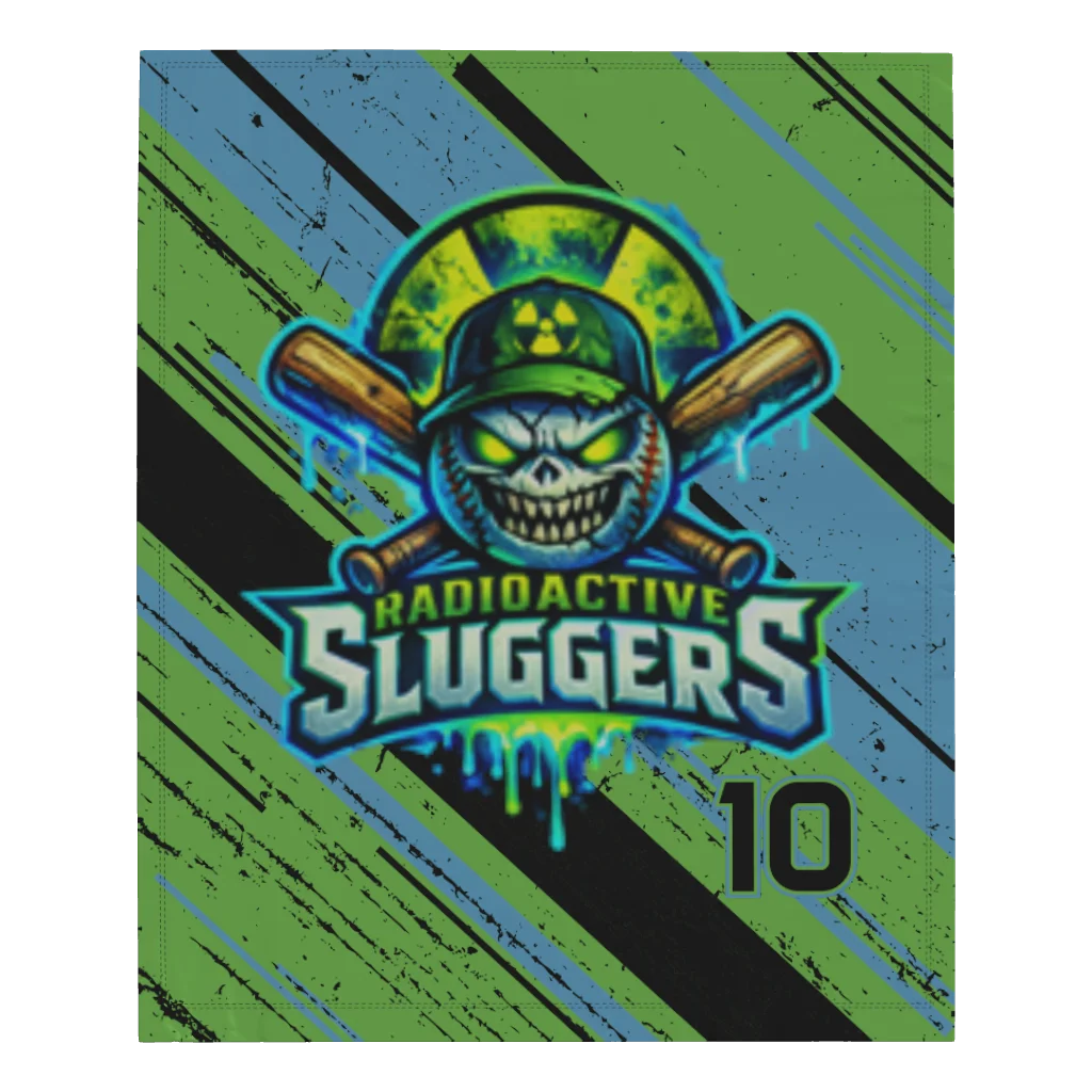 Radioactive Sluggers Microfleece Blanket - 50" W X 60" L)