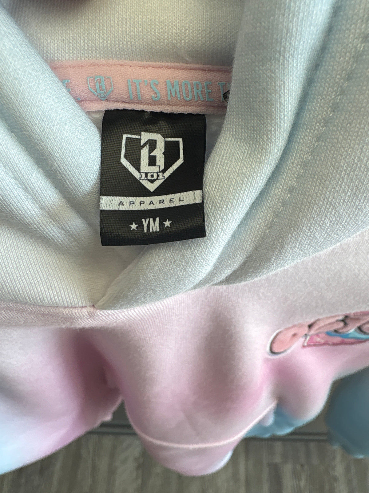 Baseball Lifestyle 101 Cotton Candy Hoodie - Youth Medium