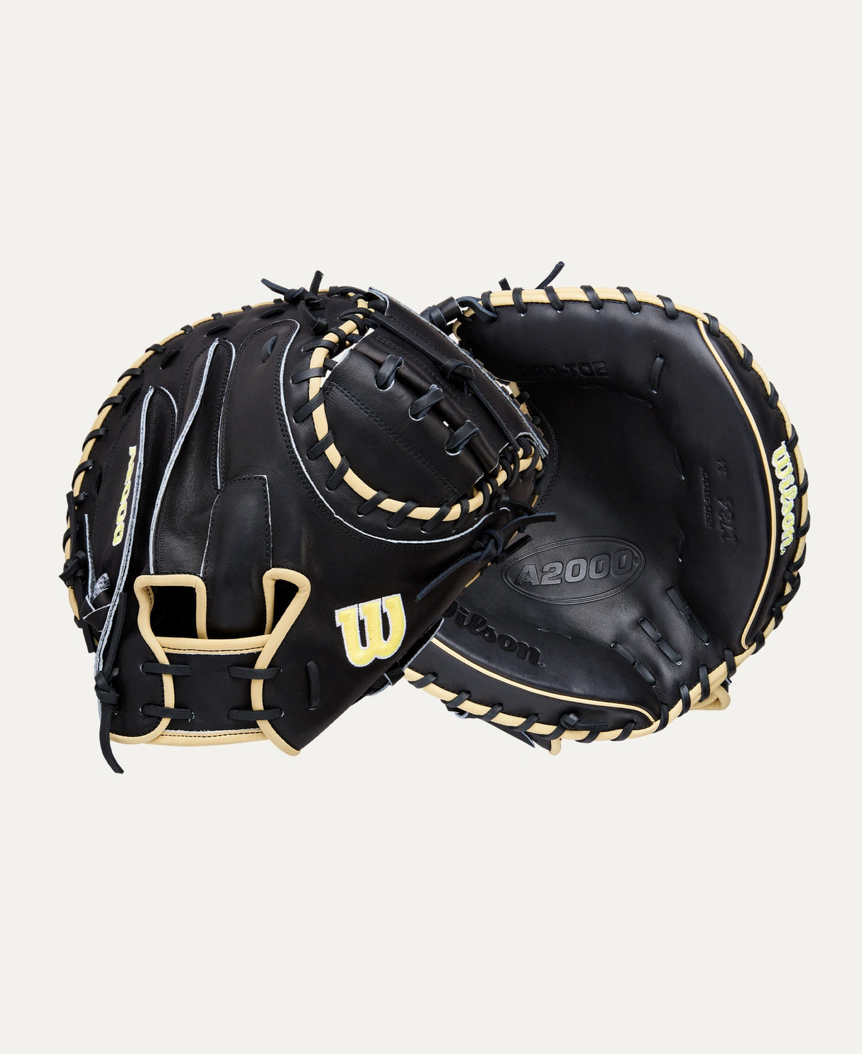 New 2026 Wilson A2000 Classics Series 1734 34in Baseball Catcher’s Mitt - Black/Blonde