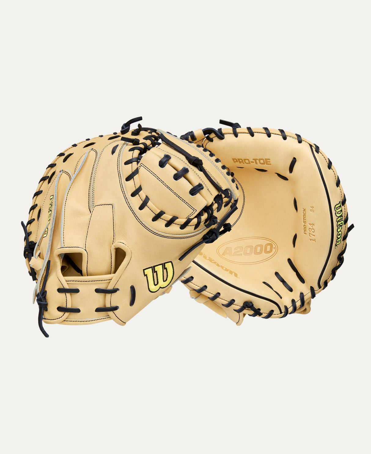 New 2026 Wilson A2000 Classics Series 1734 34in Baseball Catcher’s Mitt - Blonde/Black