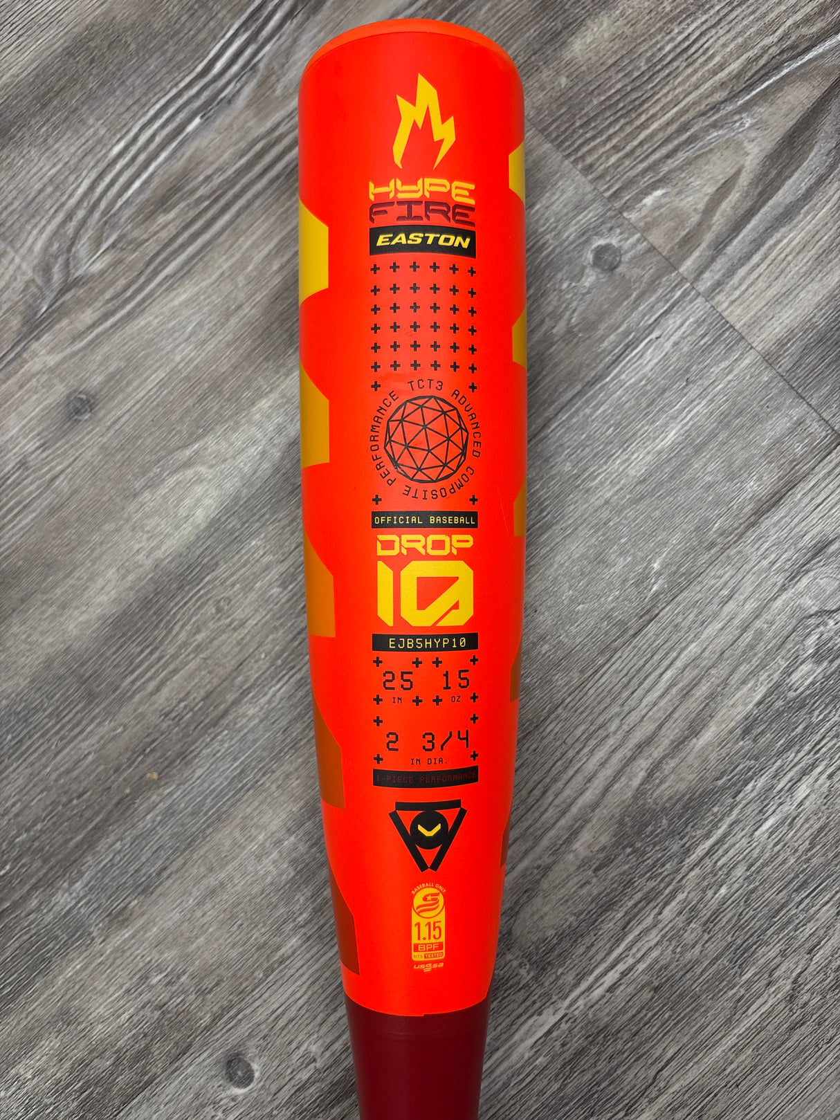 Used 2025 Easton Hype Fire JBB 25/15 USSSA Certified Drop 10