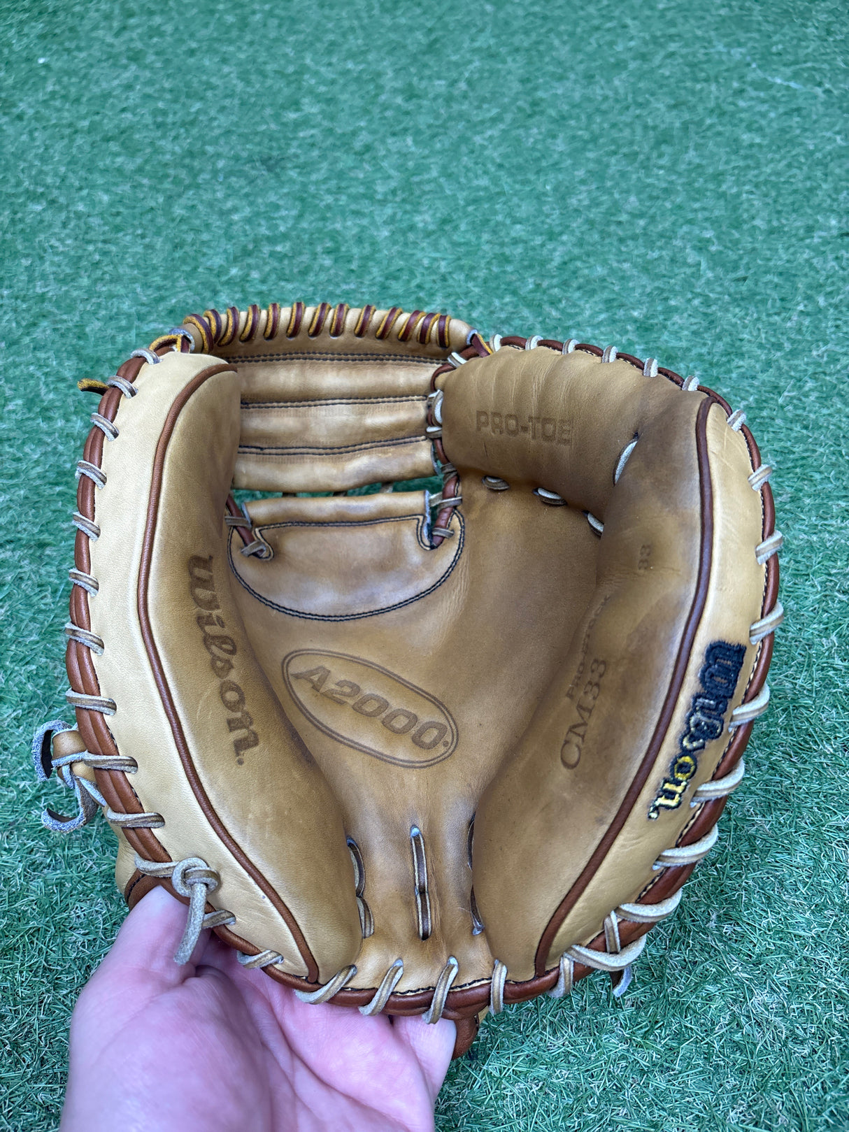 Used Wilson A2000 CM33 33in Baseball Catchers Mitt - Like New