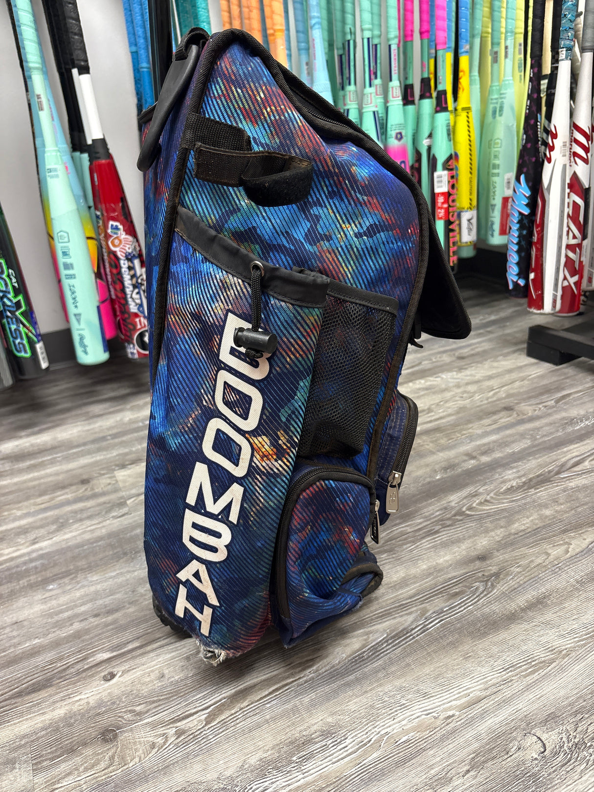 Used Boombah Roller Bag - Blue Tie Dye