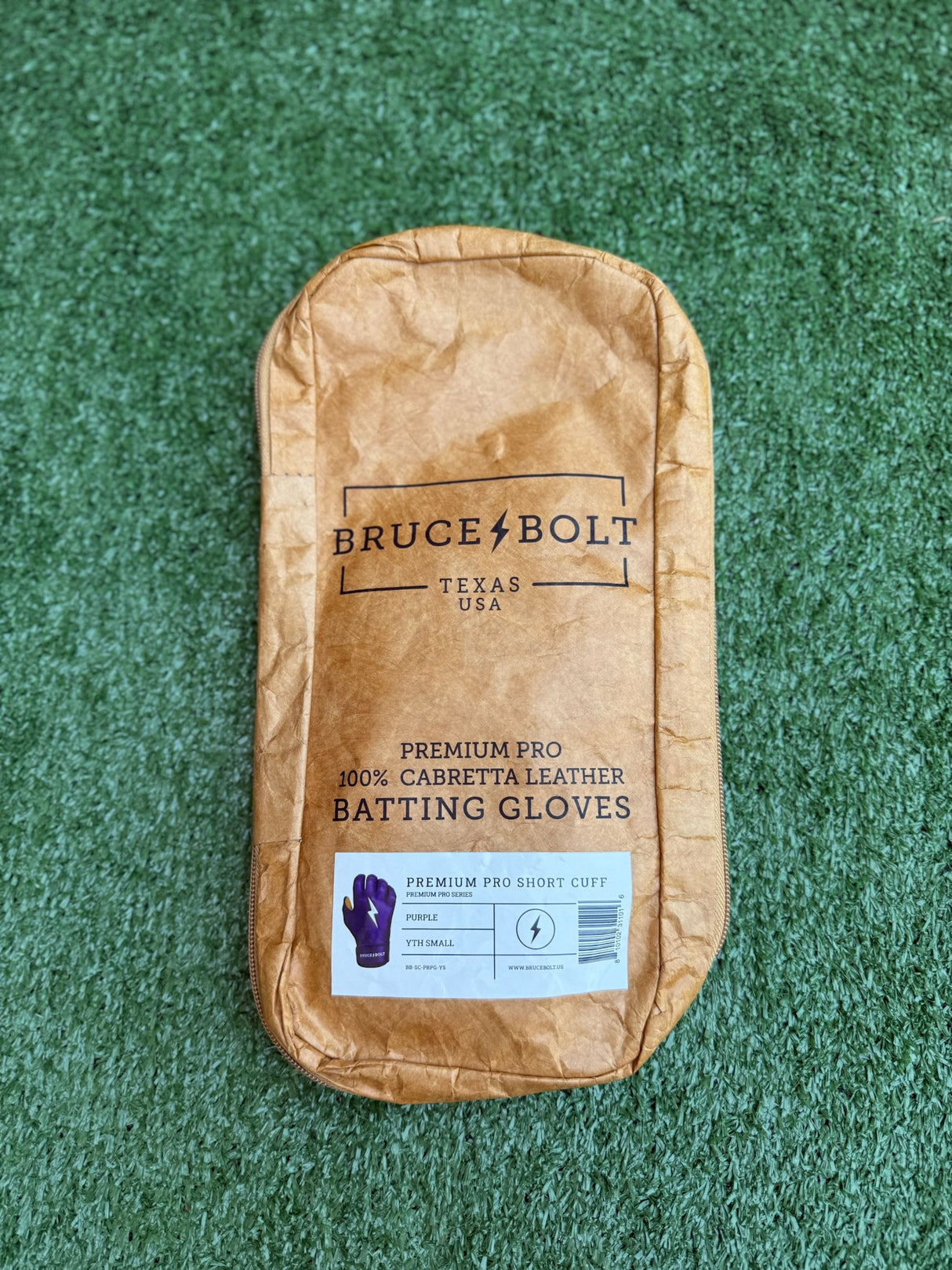 Bruce Bolt Original Series Purple Short Cuff Batting Gloves
