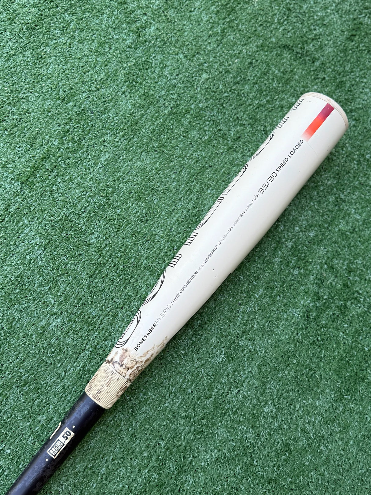 Used 2024 Warstic BoneSaber Hybrid 33/30 BBCOR Certified Drop 3