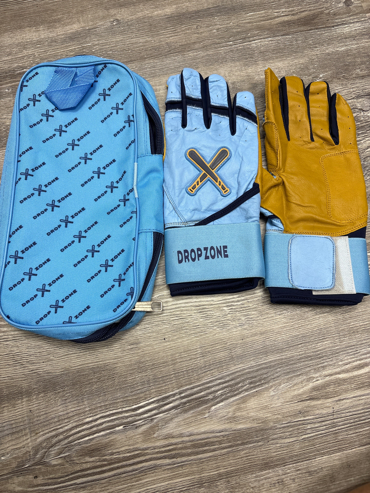 Drop Zone Original Series Long Cuff Batting gloves - Glacier Blue