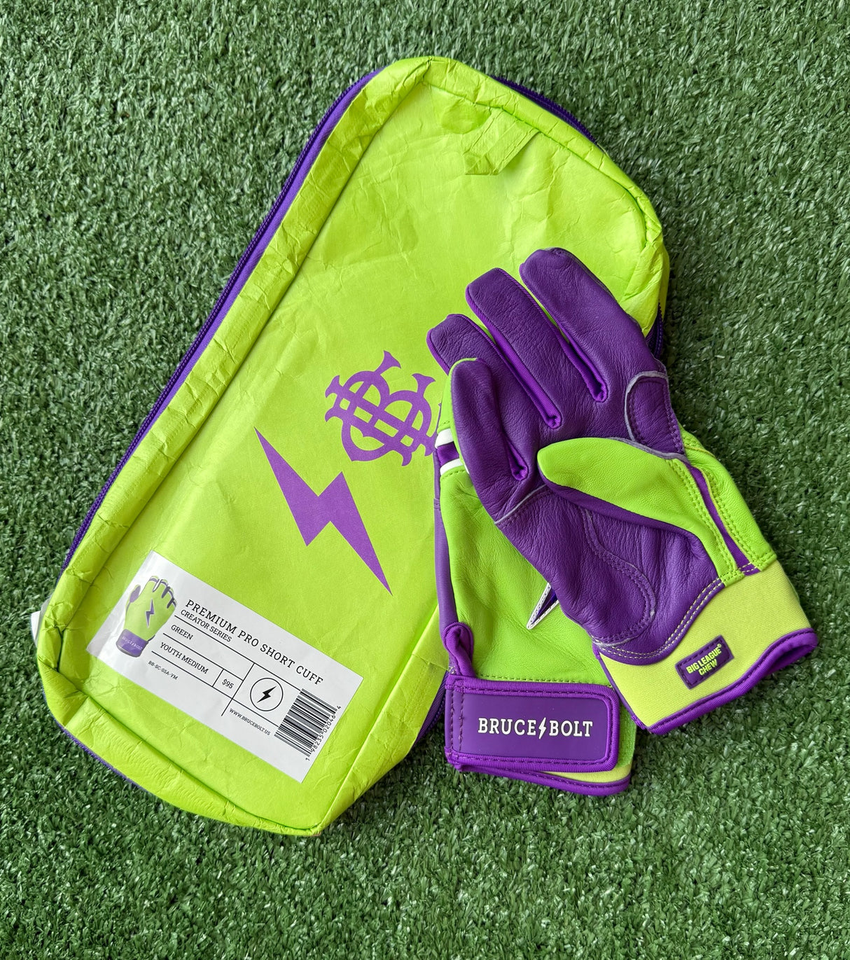 Bruce Bolt Creator Series Big League Chew Short Cuff Batting Gloves