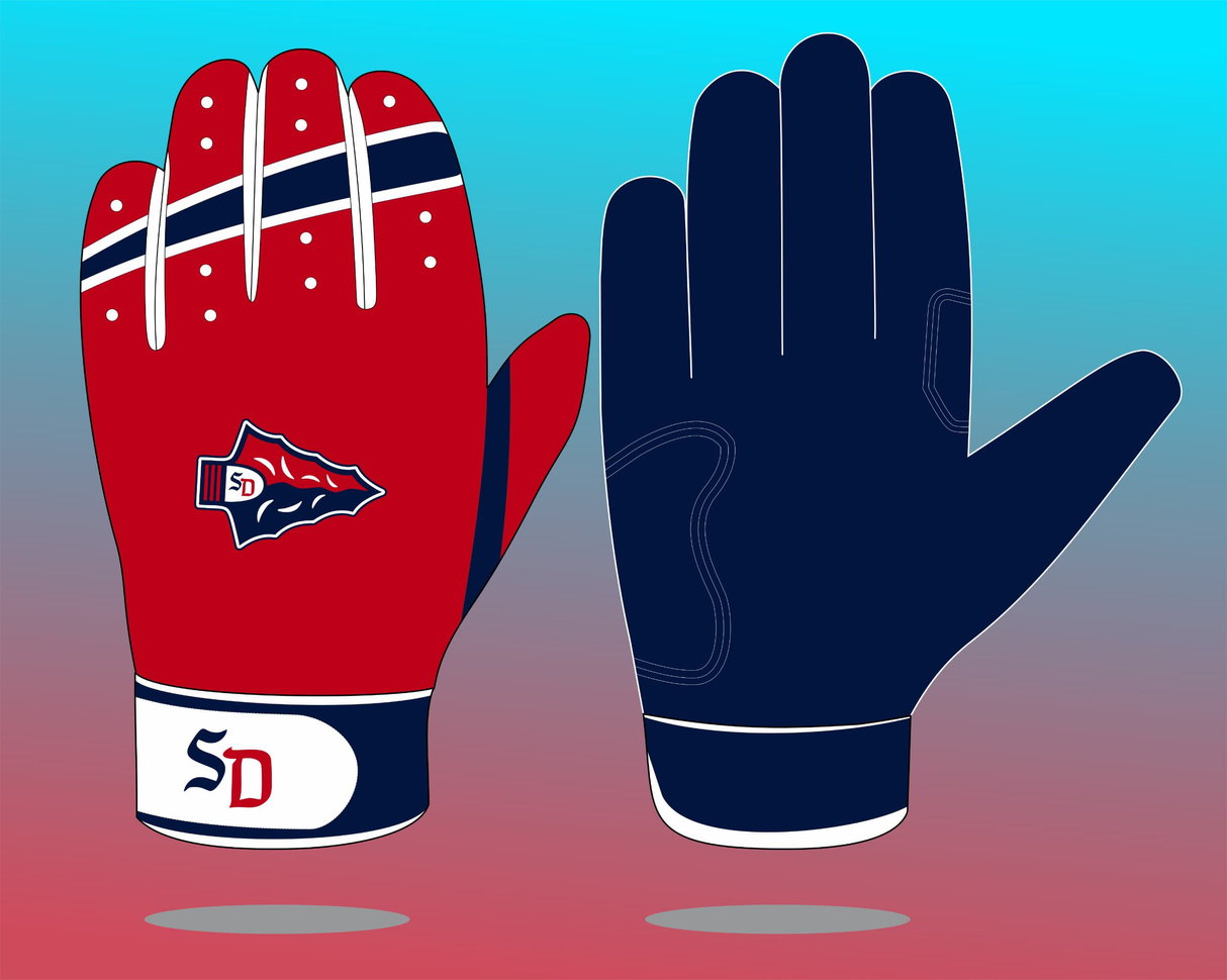 Custom Drop Zone x South Doyle Short Cuff Batting Gloves