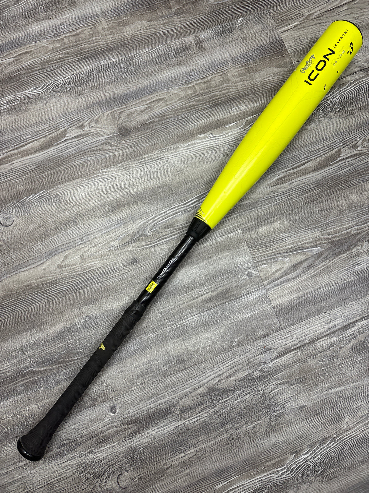 Used 2023 Rawlings Icon “Glow Stick” 33/30 BBCOR Certified Drop 3