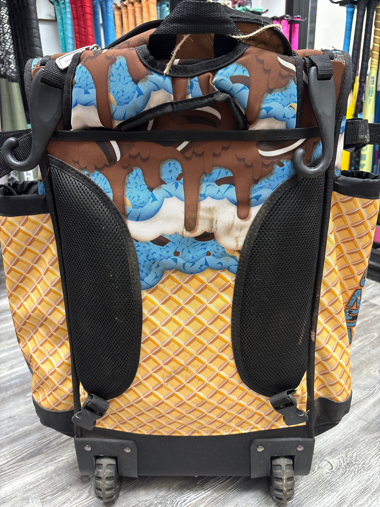 Used Superpack Hybrid Rolling Bat Bag Ice Cream Monster Cookie