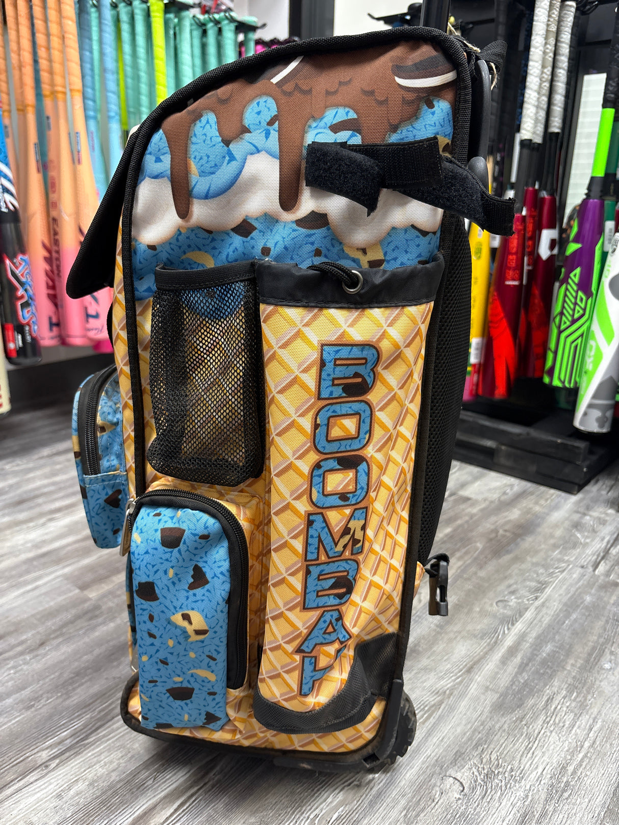 Used Superpack Hybrid Rolling Bat Bag Ice Cream Monster Cookie