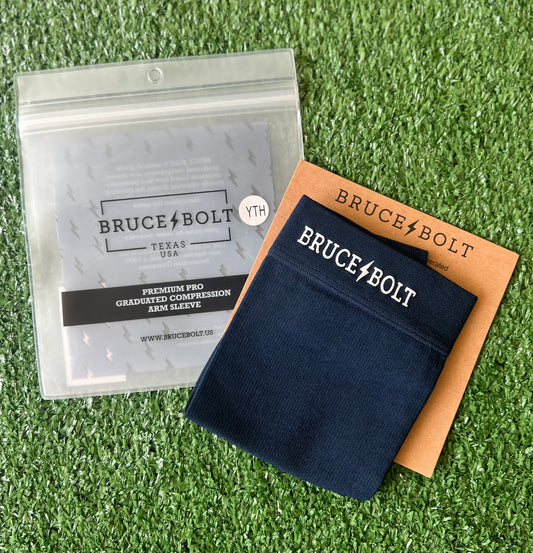 Bruce Bolt Graduated Compression Premium Full Arm Sleeve - Navy