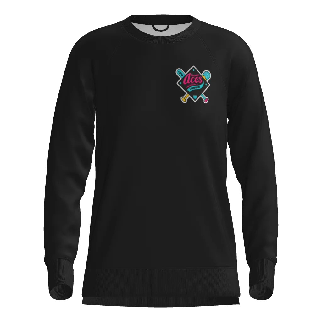 Diamond Aces Victory Fleece Women's Split Hem Crew Neck Sweatshirt