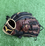 Used Mizuno MVP Prime 11.5in Trapeze Web Baseball Glove - Black/Cherry