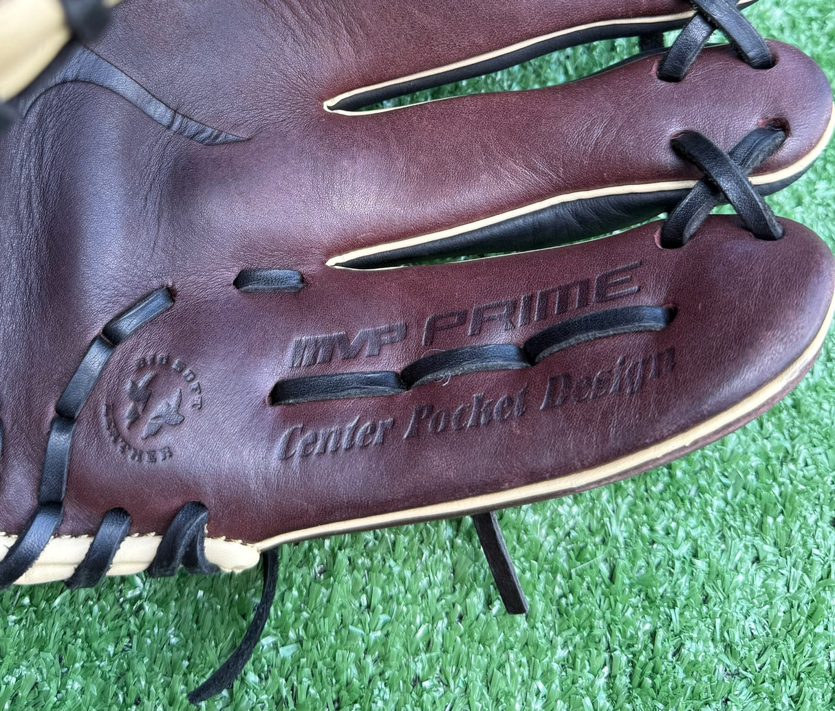 Used Mizuno MVP Prime 11.5in Trapeze Web Baseball Glove - Black/Cherry