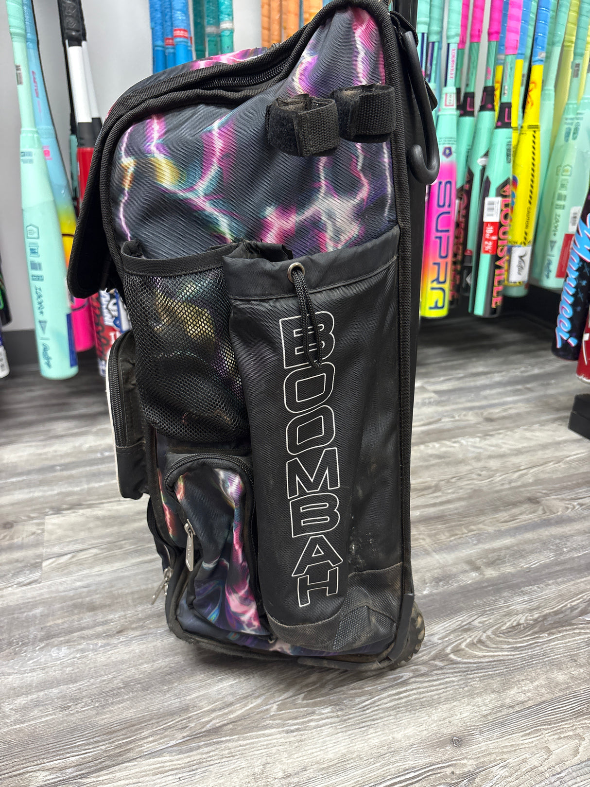 Used Boombah Roller Bag - Neon Lightning