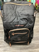 Used Rawlings Gold Collection Wheeled Bat Bag - Black/Rose Gold