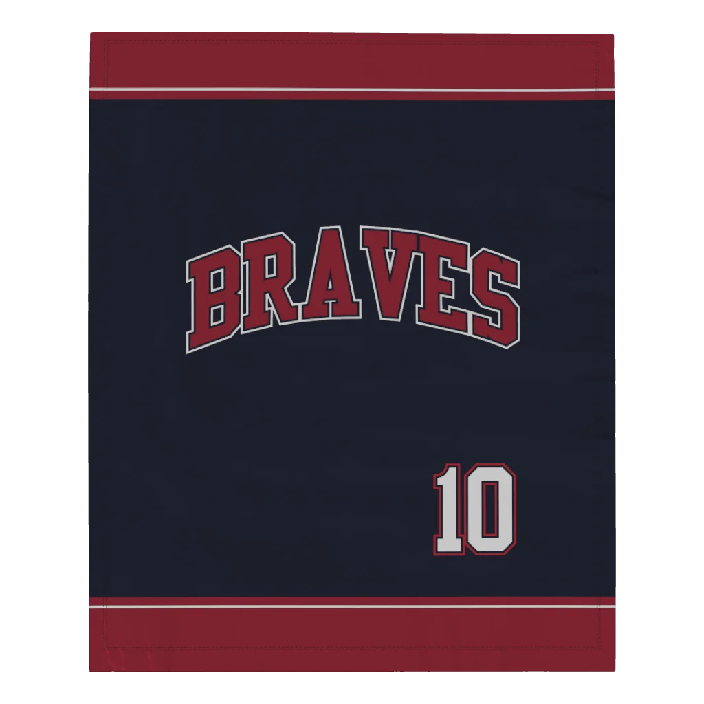 Carter Braves Player Microfleece Blanket (50" W X 60" L)