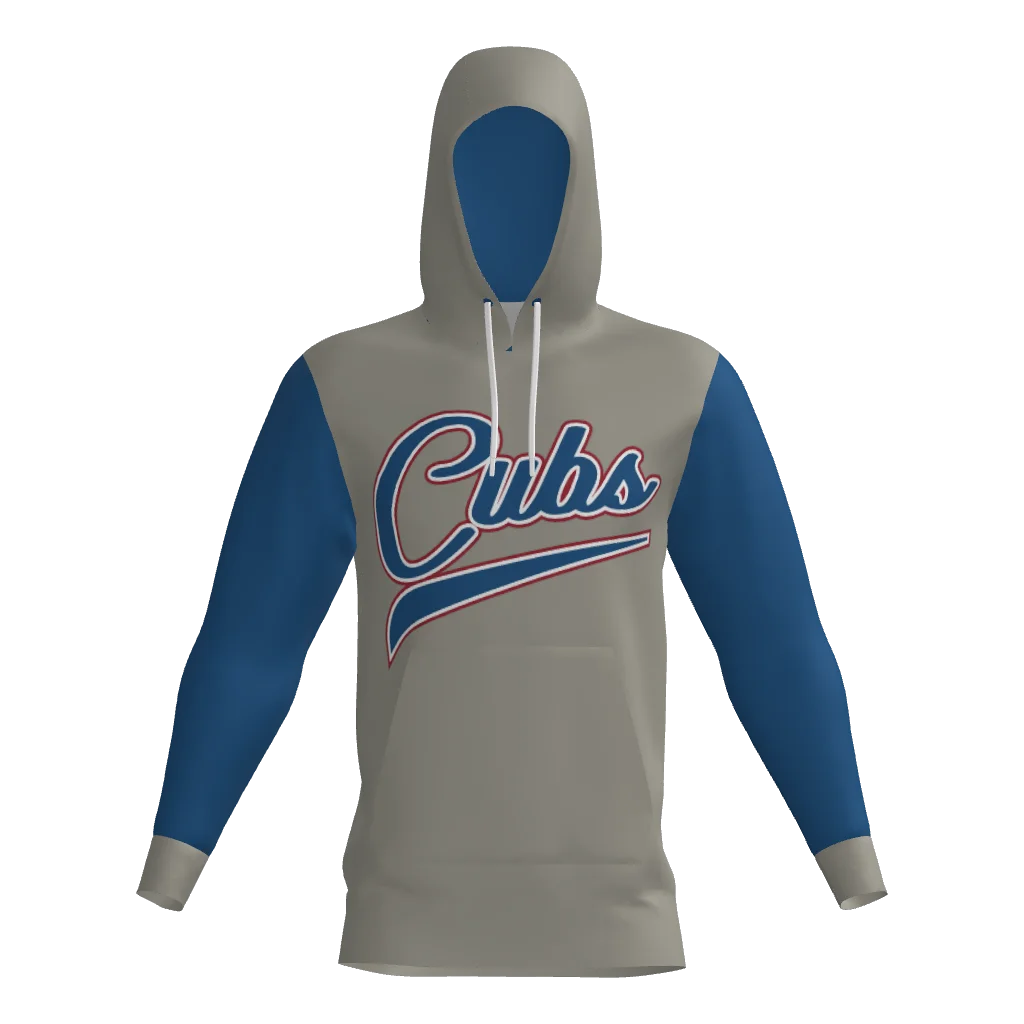 Sandlot Cubs Sublimated Fleece Hoodie W/ Number