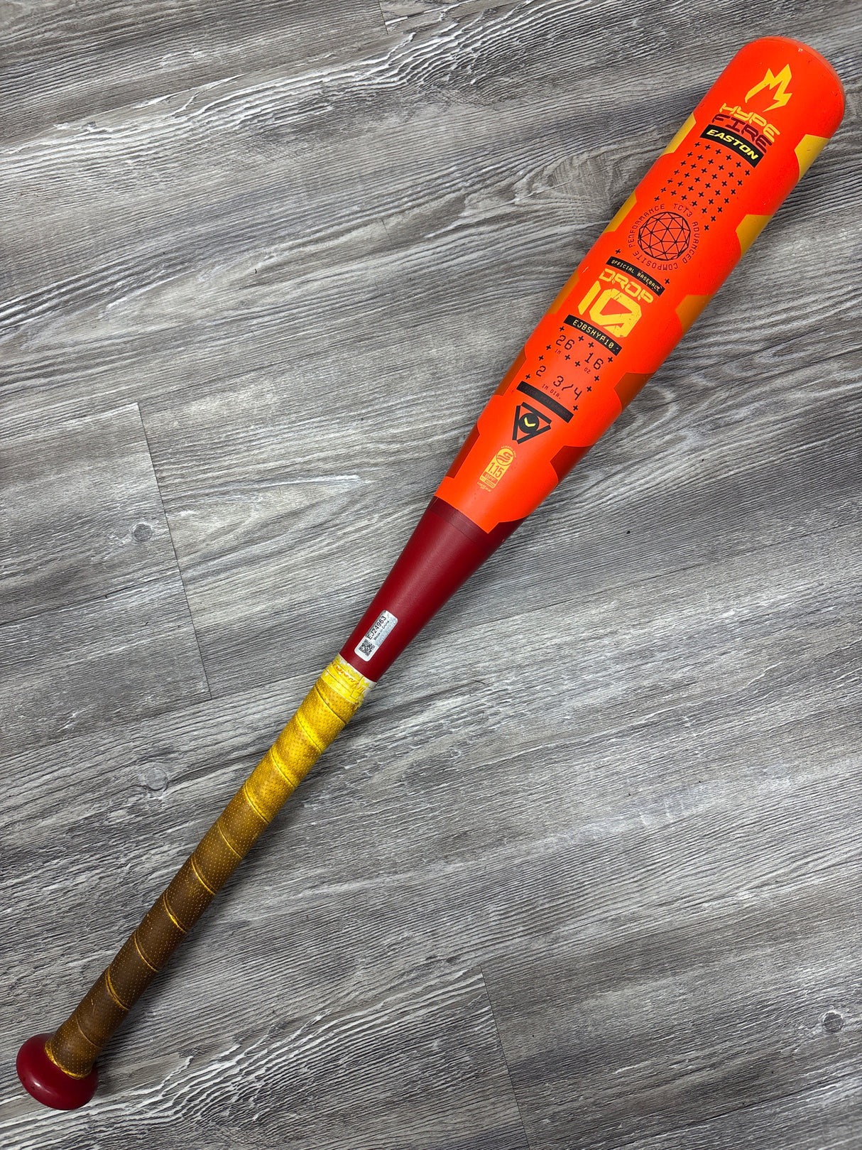 Used 2025 Easton Hype Fire Jr Big Barrel 26/16 USSSA Certified Drop 10