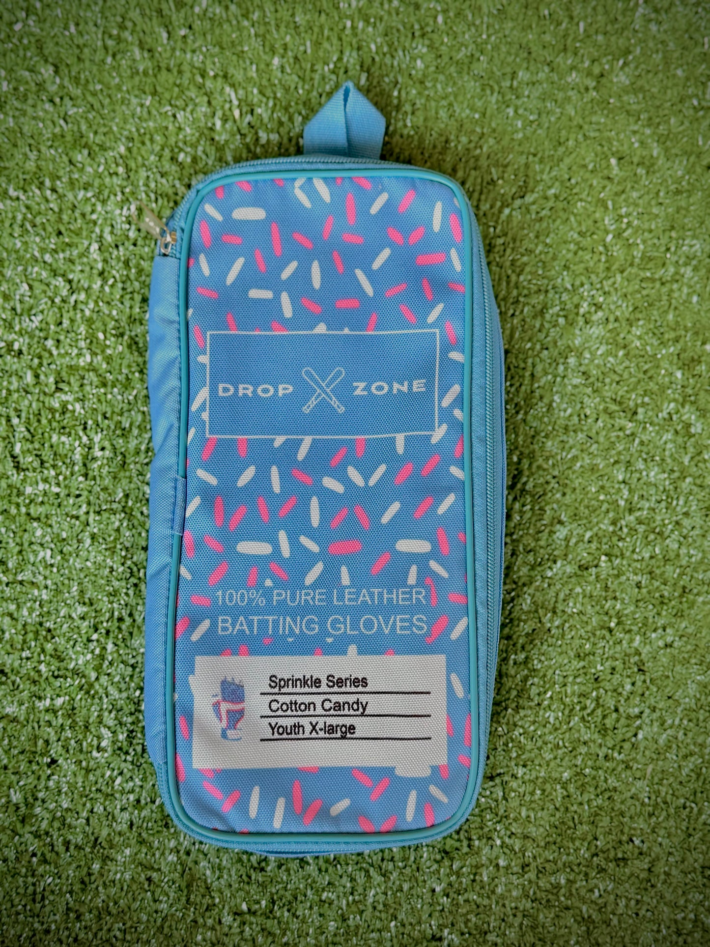 Drop Zone Sprinkle Series Short Cuff Batting Gloves - Cotton Candy