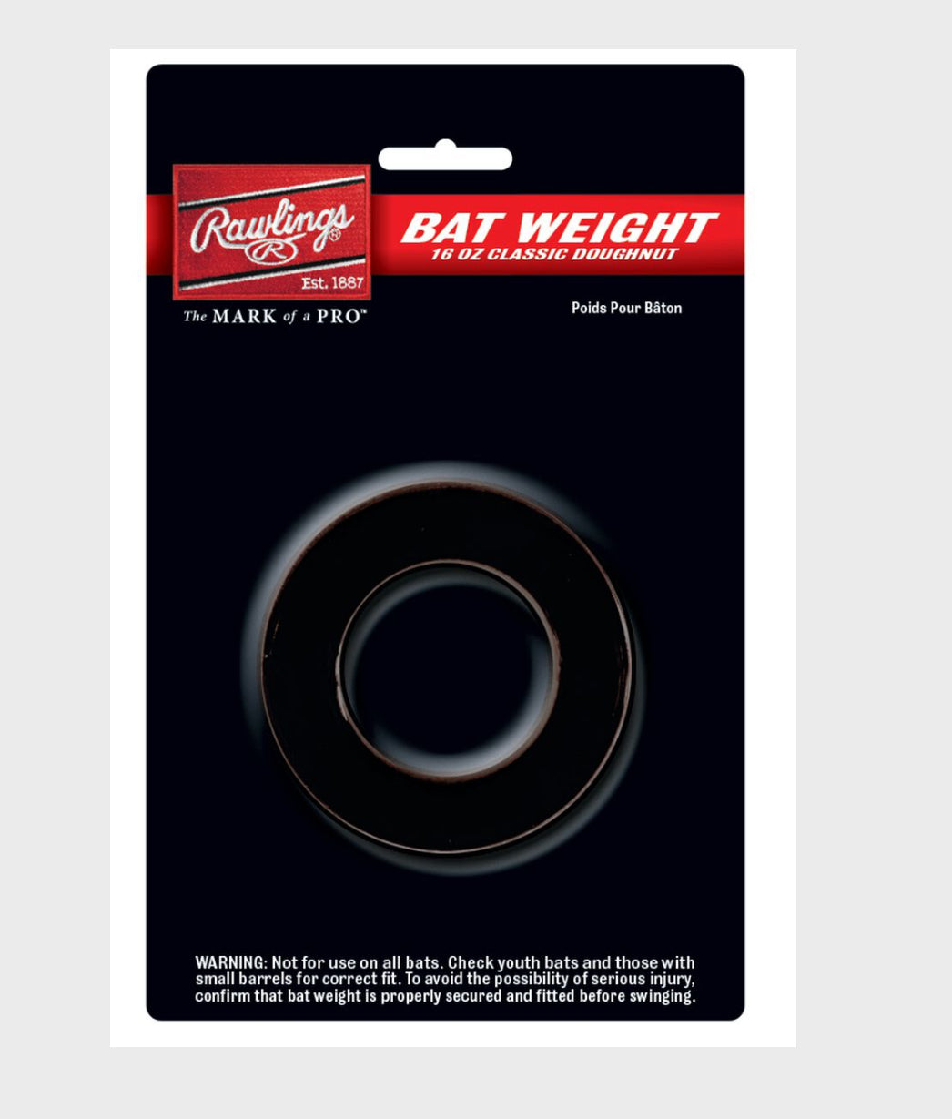 New Rawlings 16 oz. Classic Doughnut Style Baseball/Softball Bat Weight