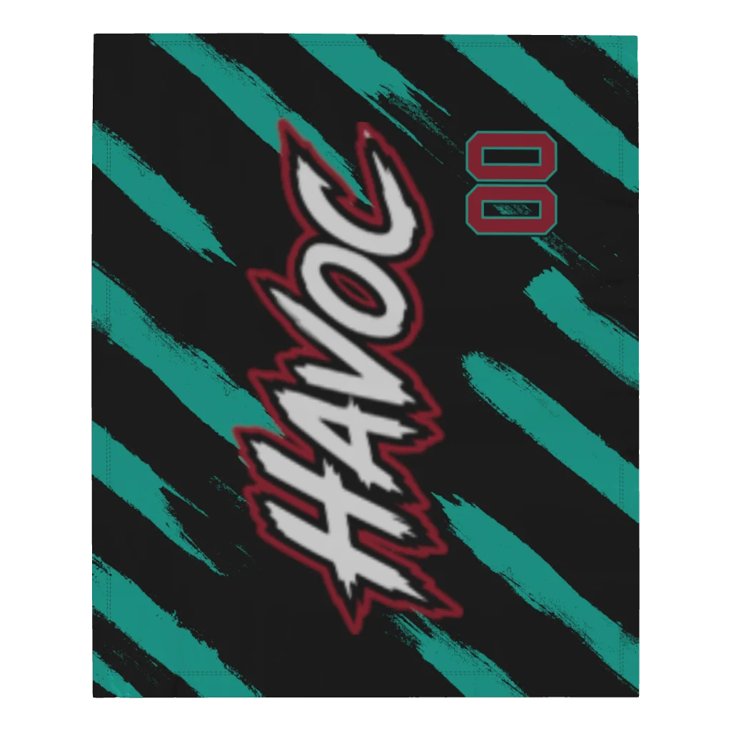 Havoc Microfleece Blanket - 50" W X 60" L - With Number